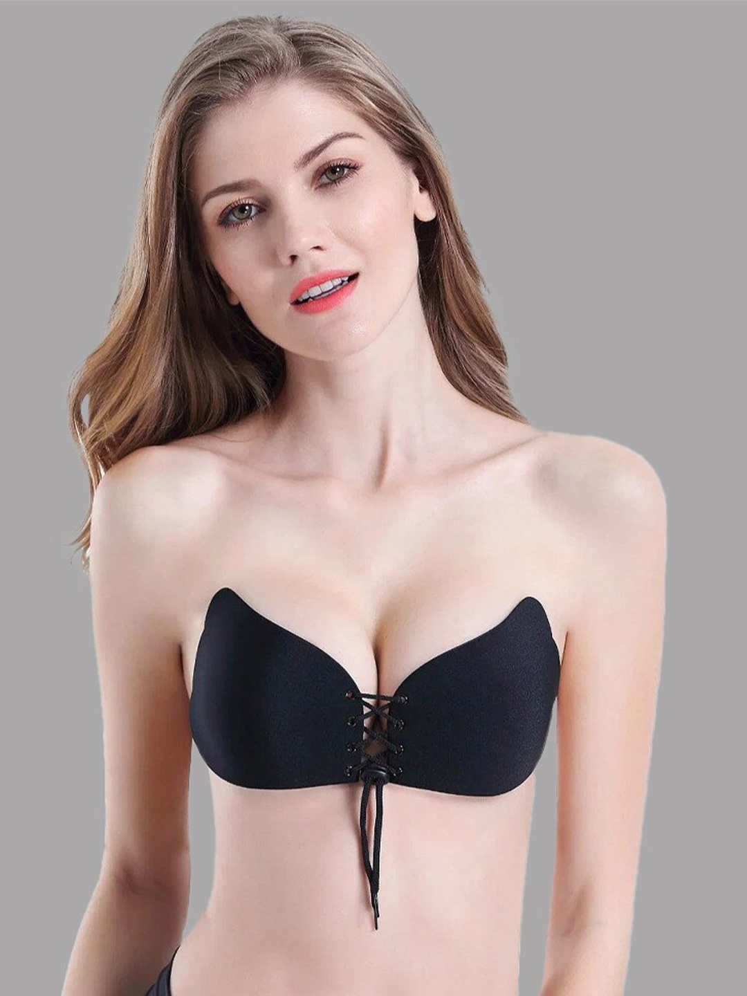 

Krelin Half Coverage Stick-On Bra, Black