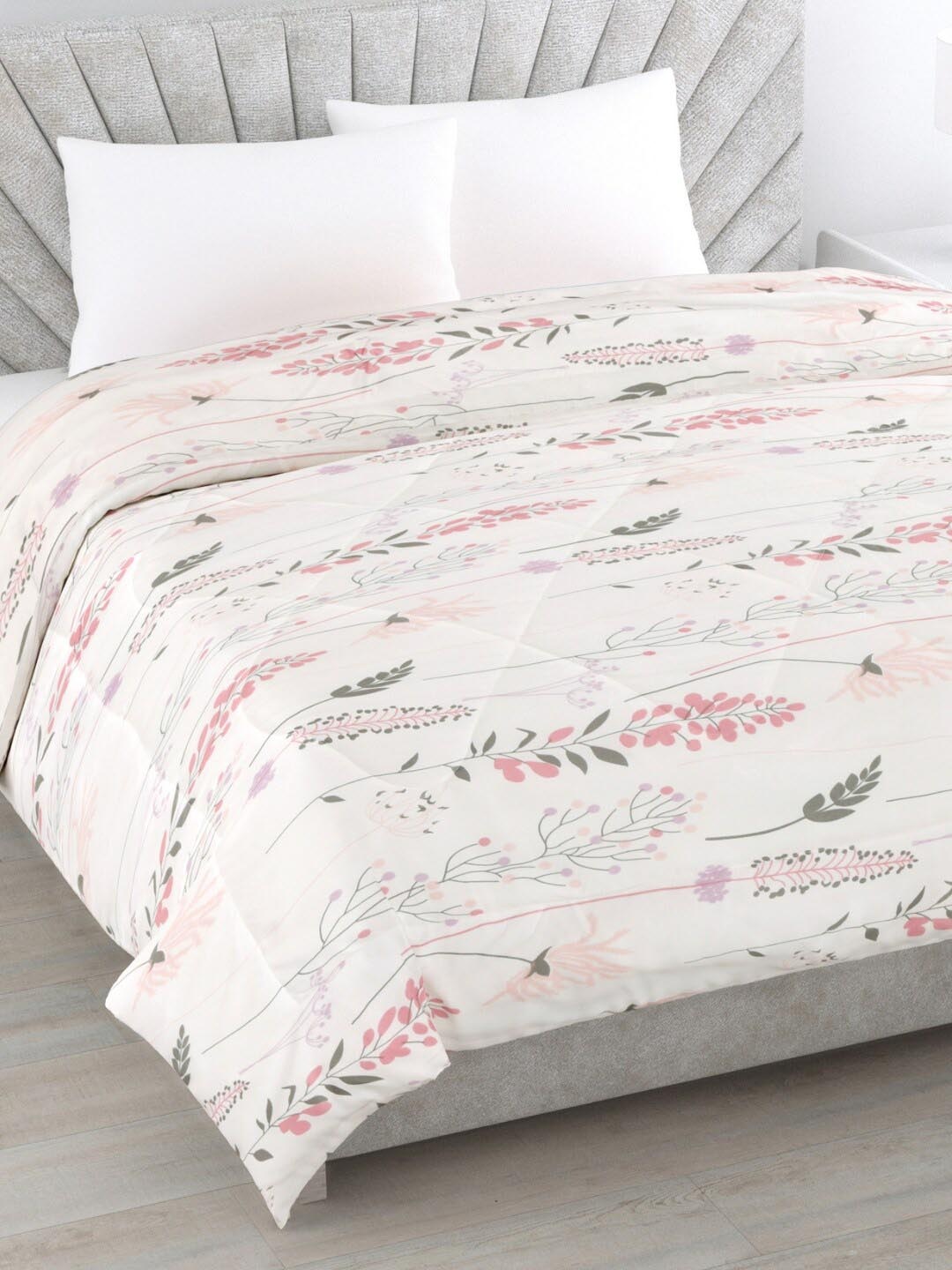 

haus & kinder Blue Heavy Winter 150 GSM Reversible Single Bed Comforter, Peach