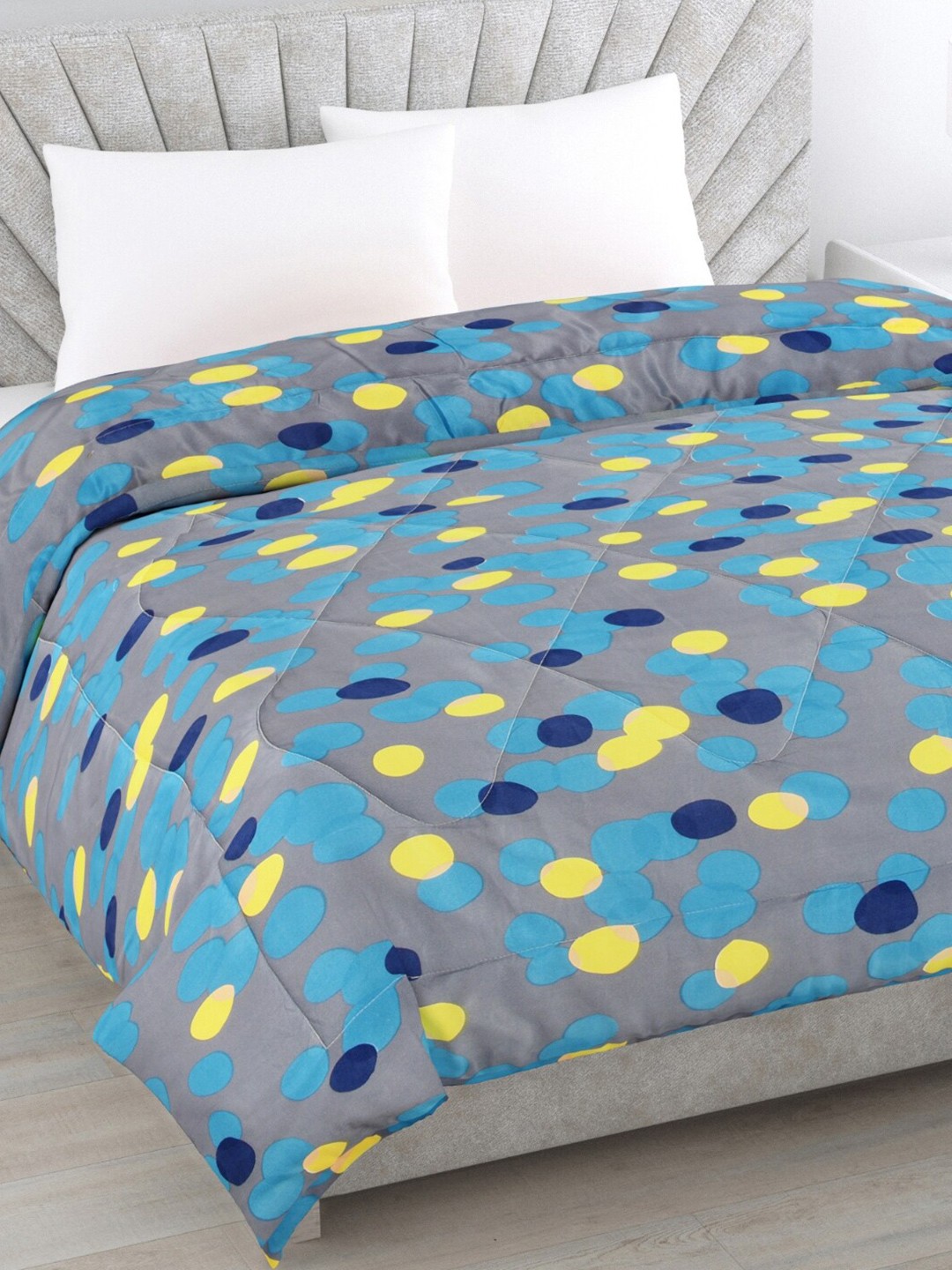 

haus & kinder Grey & Blue Heavy Winter Reversible 150 GSM Single Bed Comforter