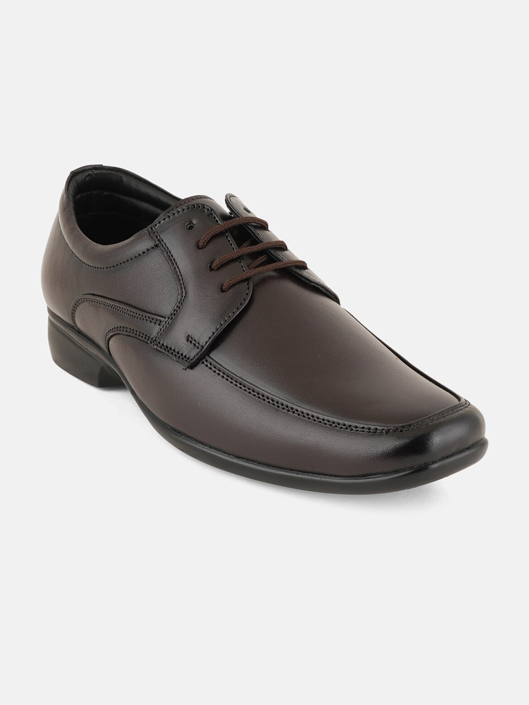 

Style Shoes Men Square Toe Leather Formal Derbys, Brown