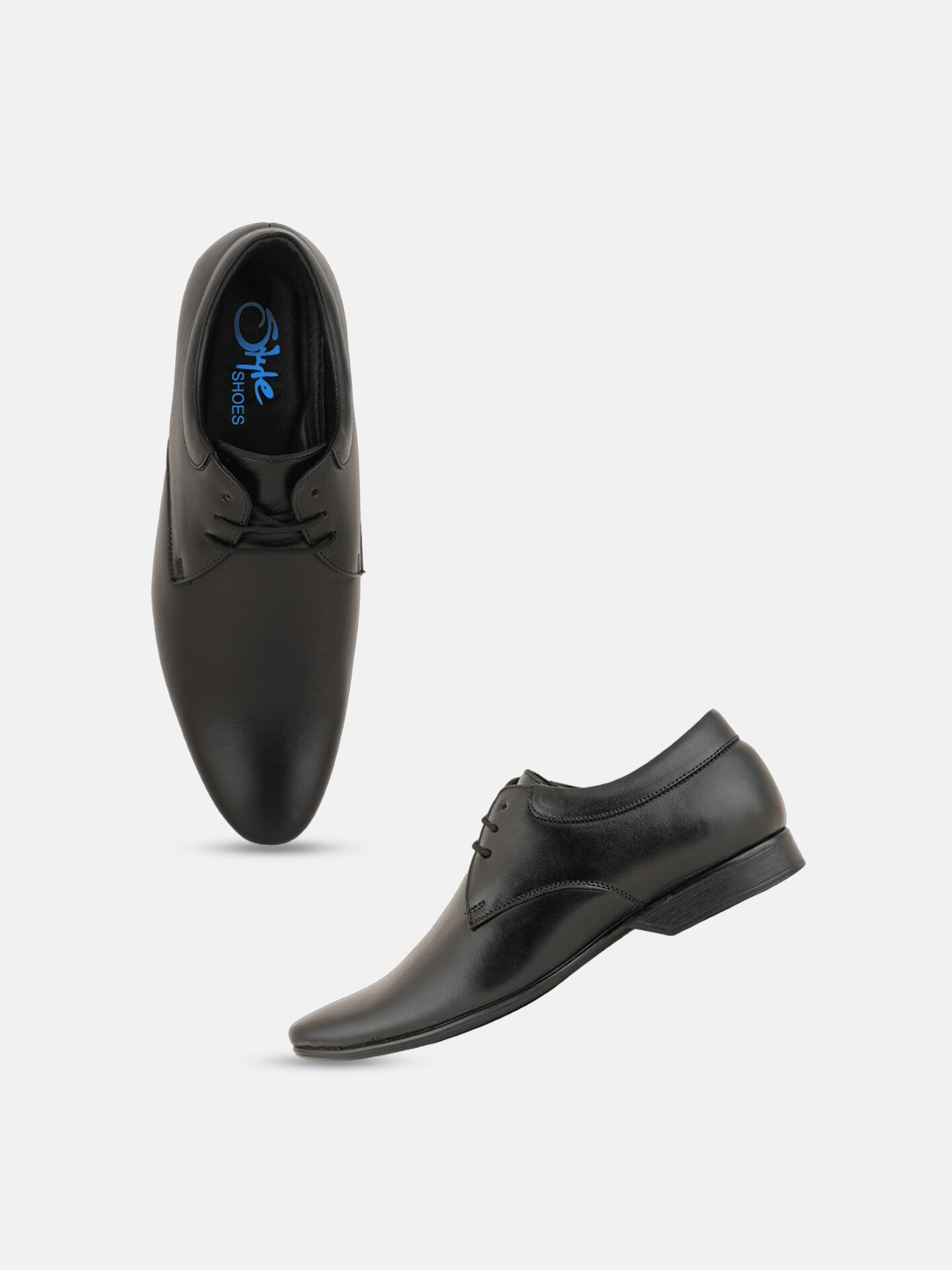 

Style Shoes Men Textured Lace-Up Formal Derbys, Black