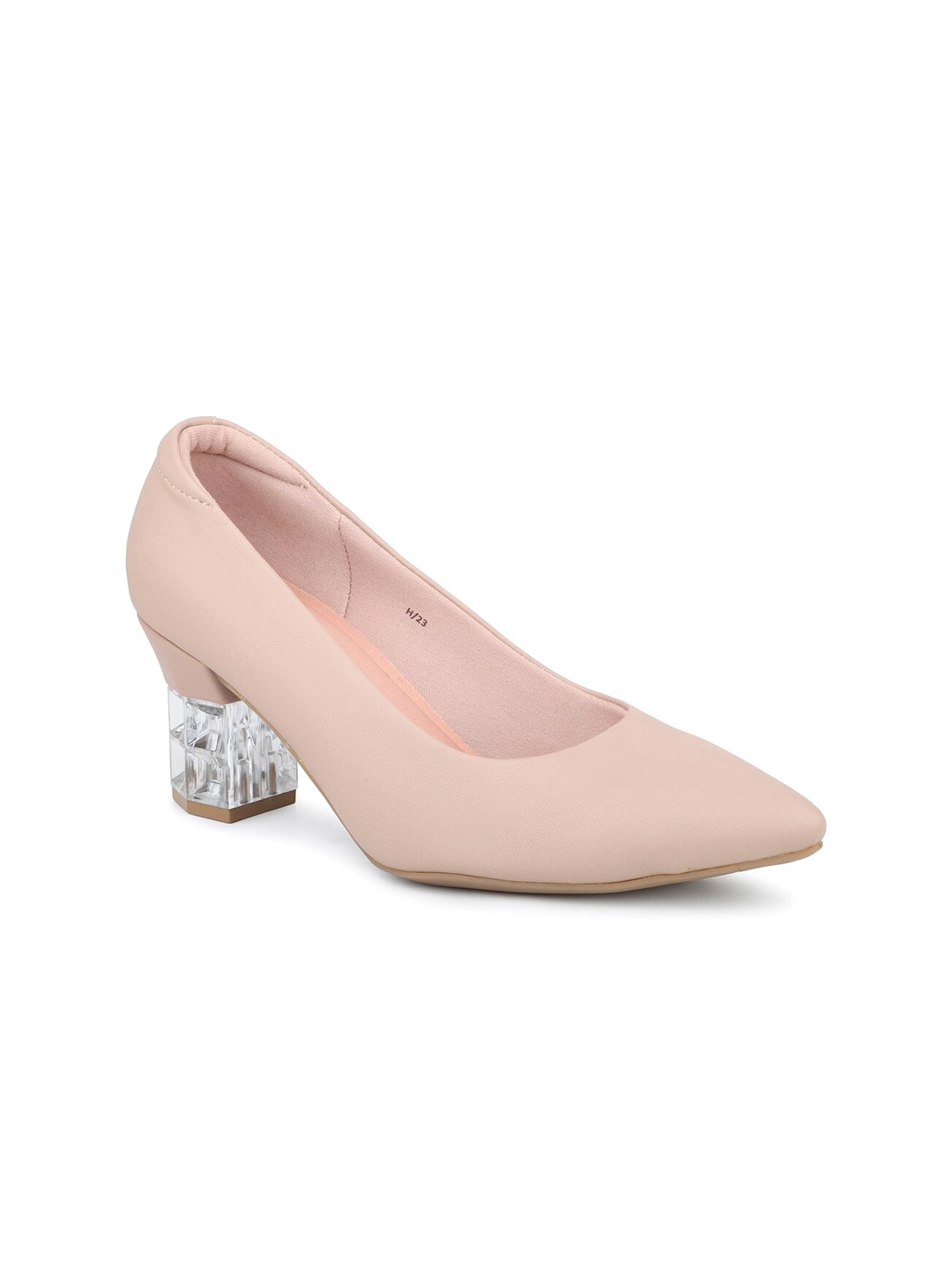 

Inc 5 Pointed Toe Block Pumps, Peach