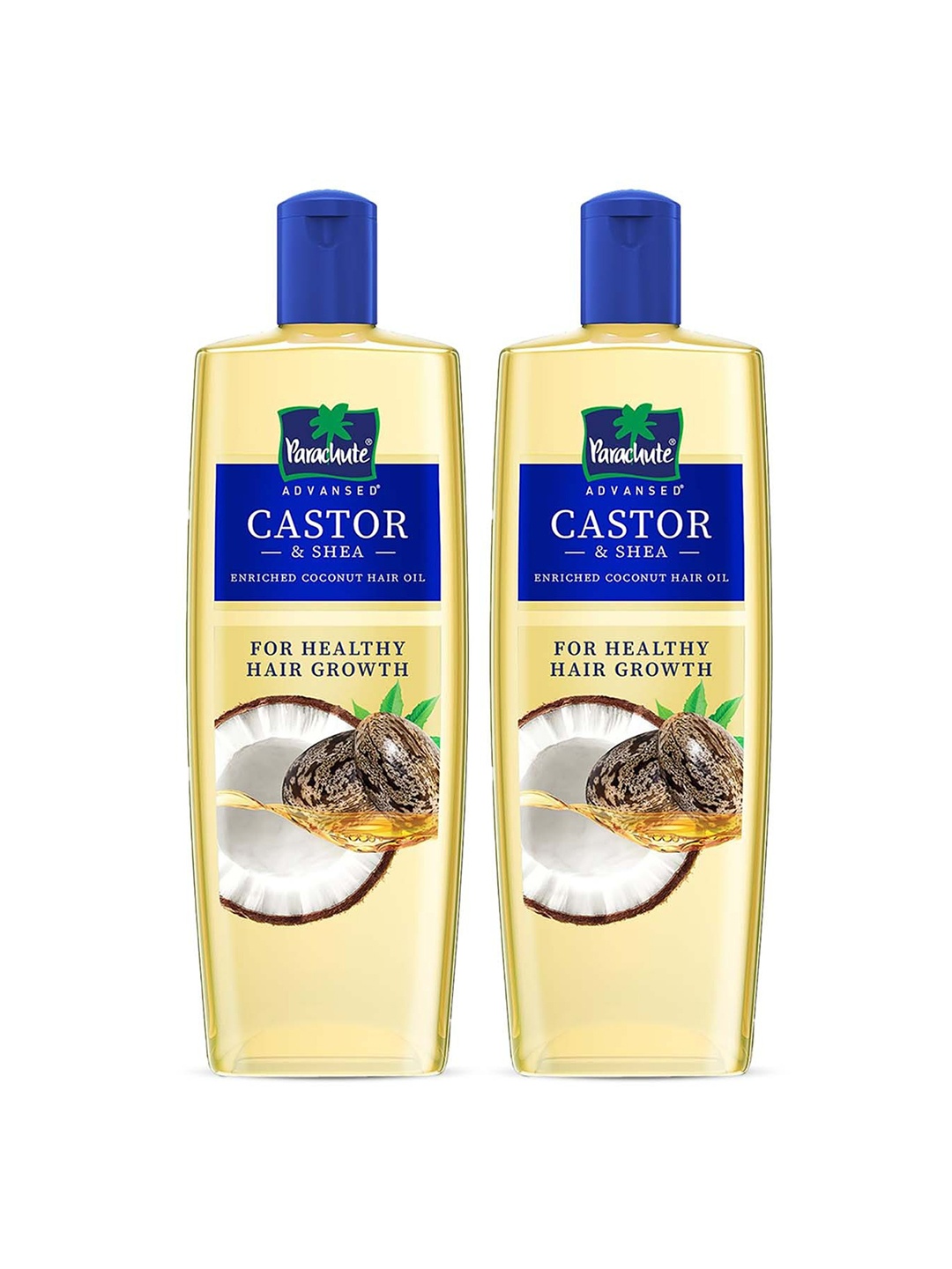 

Parachute Advansed Set of 2 Castor & Shea-Enriched Coconut Hair Oil - 300ml each, Navy blue