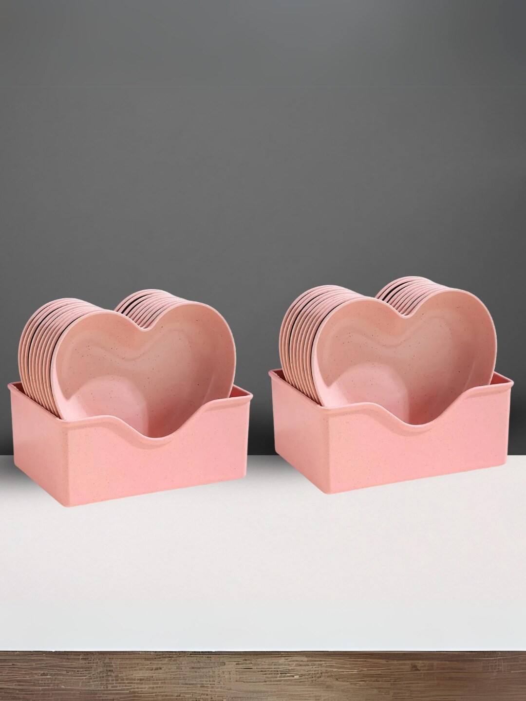 

YELONA Pink 20 Pieces Matte Plates