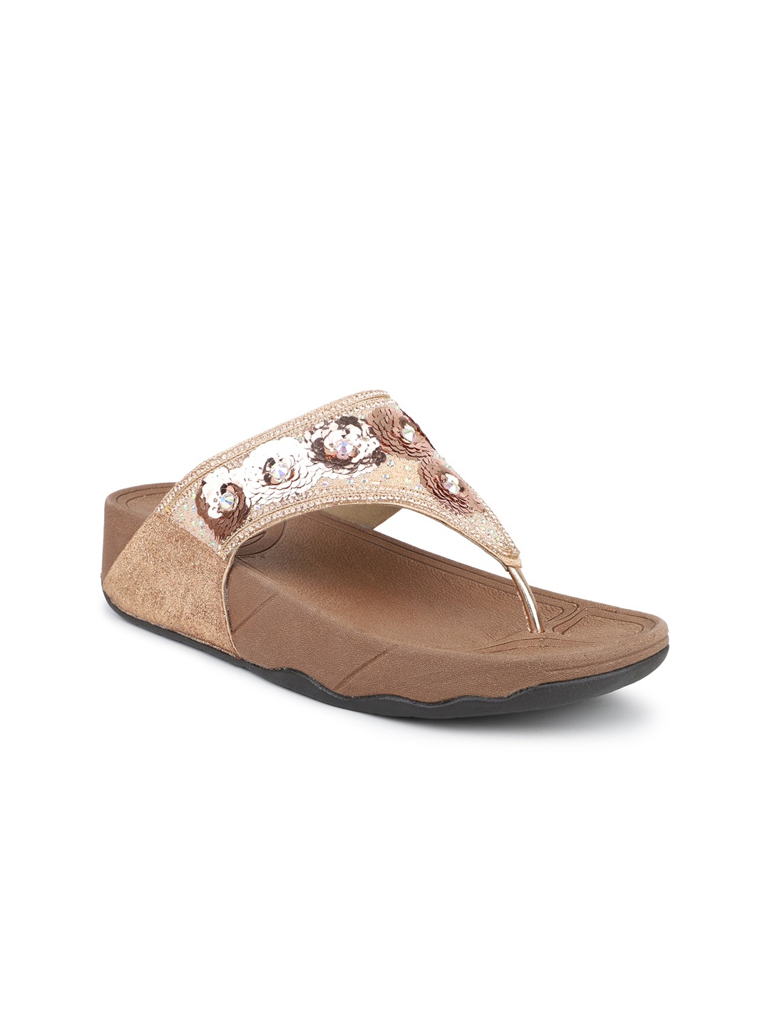 

Inc 5 Ethnic Embellished Comfort Heels, Rose gold