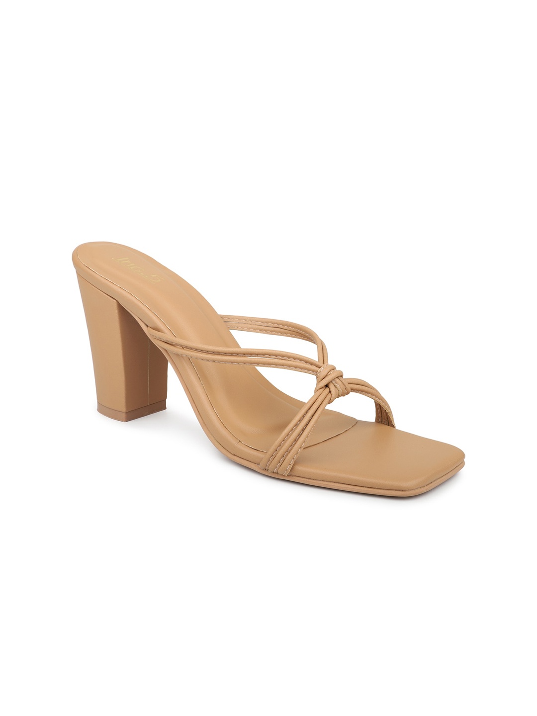 

Inc 5 Open Toe Knotted Block Heels, Beige