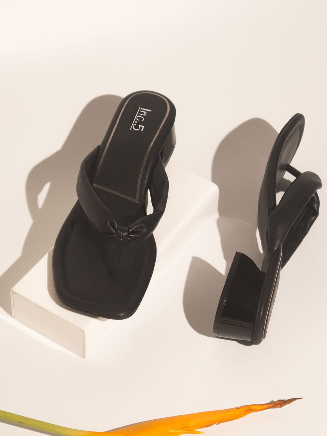 

Inc 5 Open Toe Block Heels, Black