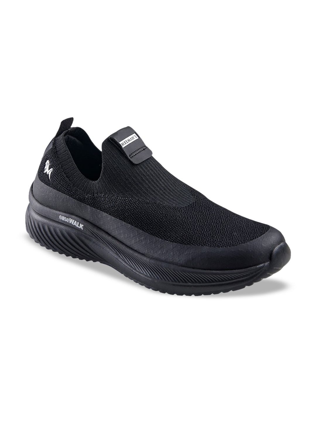 

NEEMANS Unisex Easewalk Lightweight Textile Slip-On Sneakers, Black