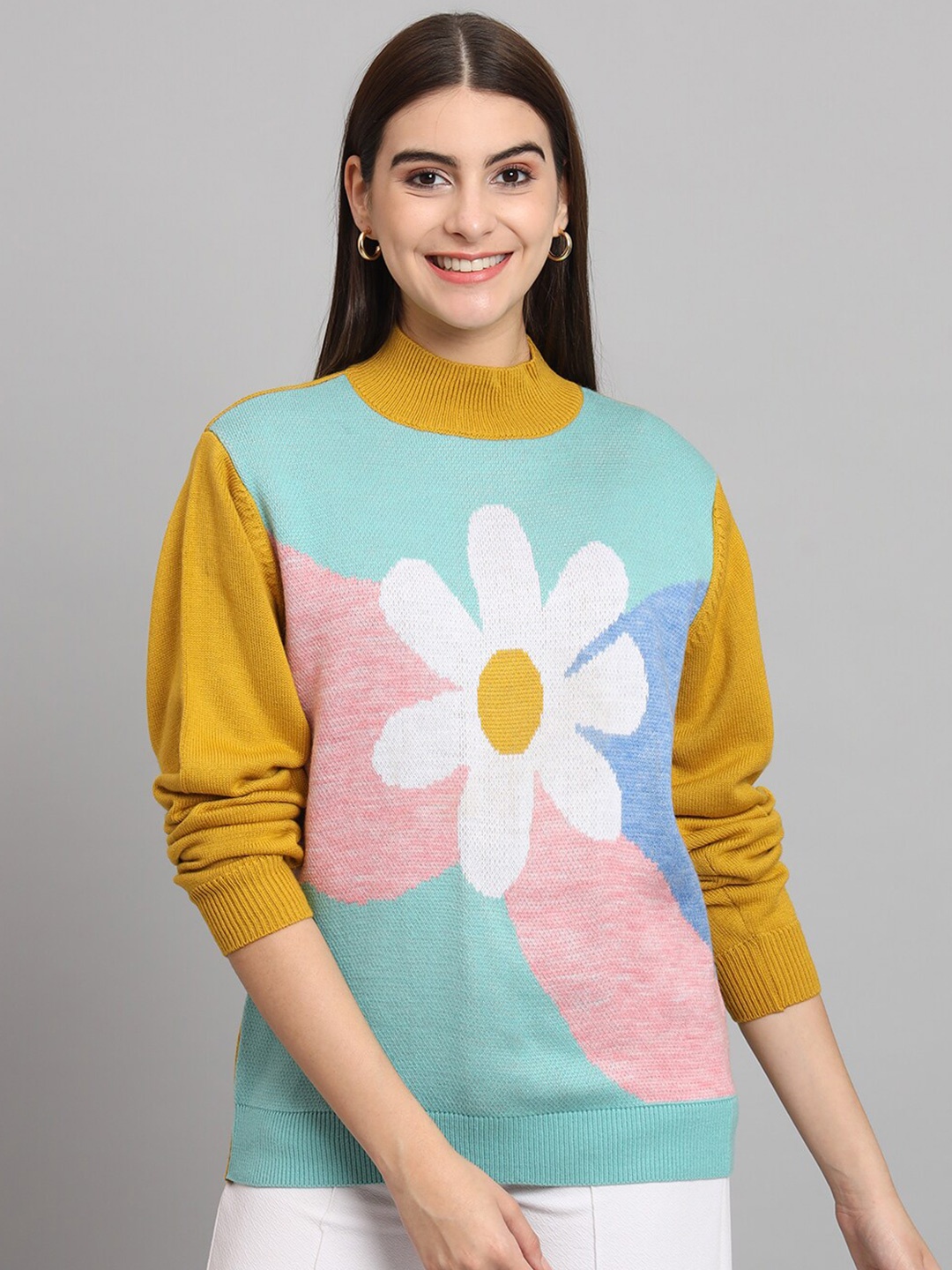 

The Dry State Floral Printed Pullover, Mustard