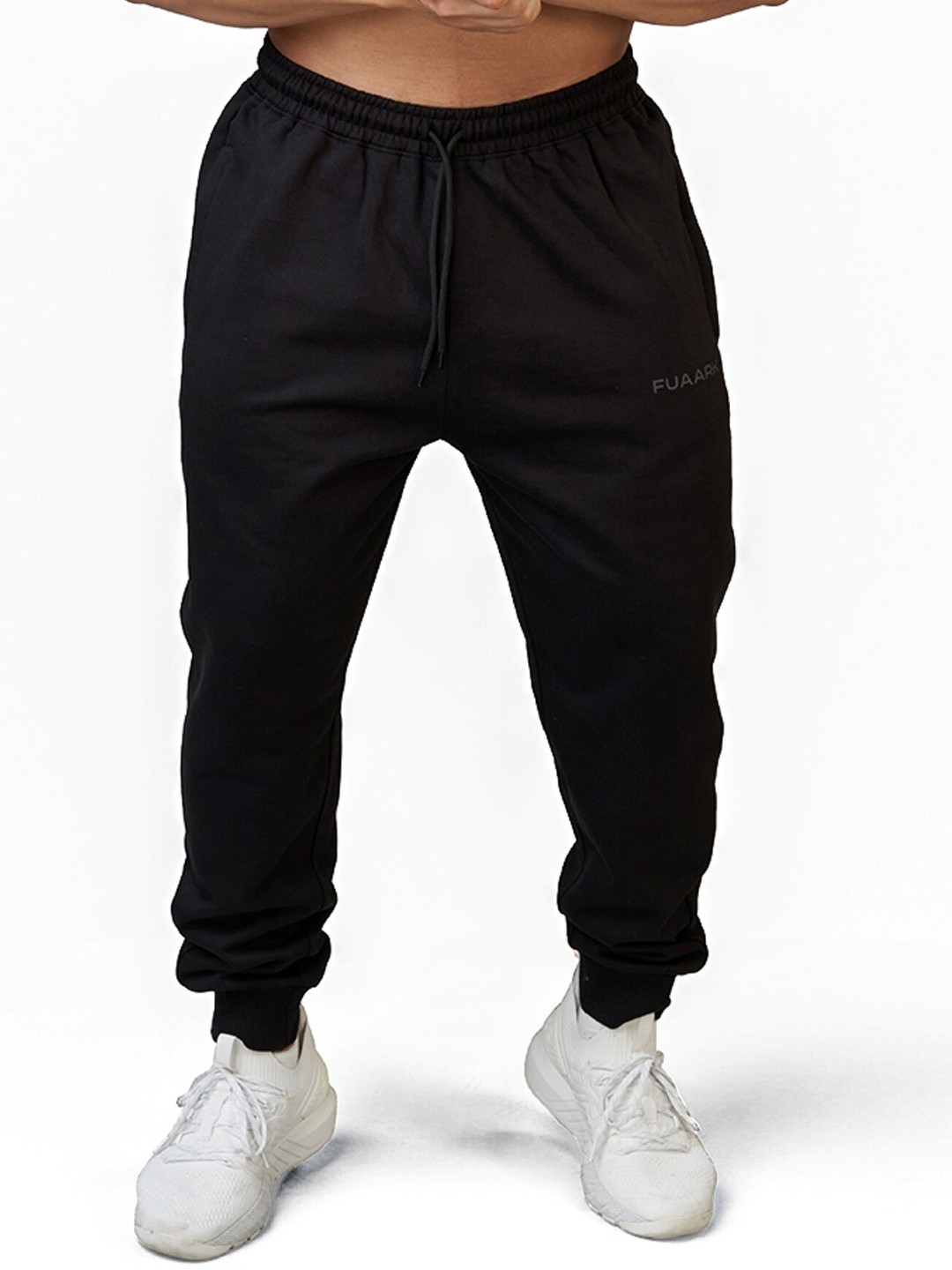 

FUAARK Men Anti Odour Relaxed Fit Training Or Gym Sports Joggers, Black