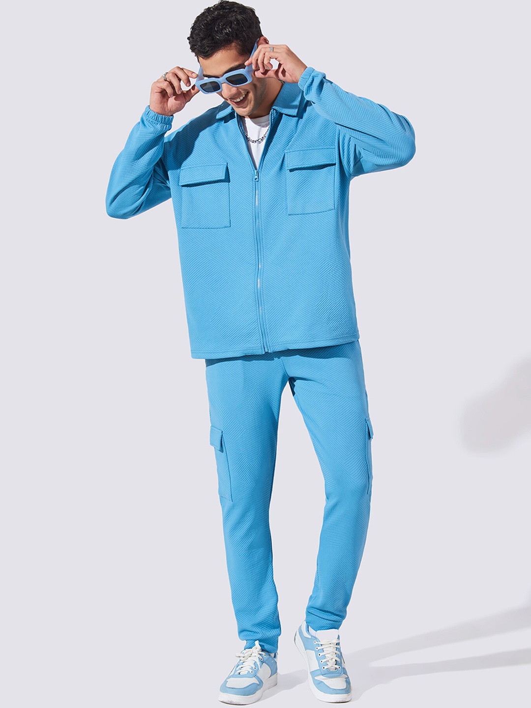 

Maniac Sweatshirt With Mid-Rise Joggers Co-Ords, Blue