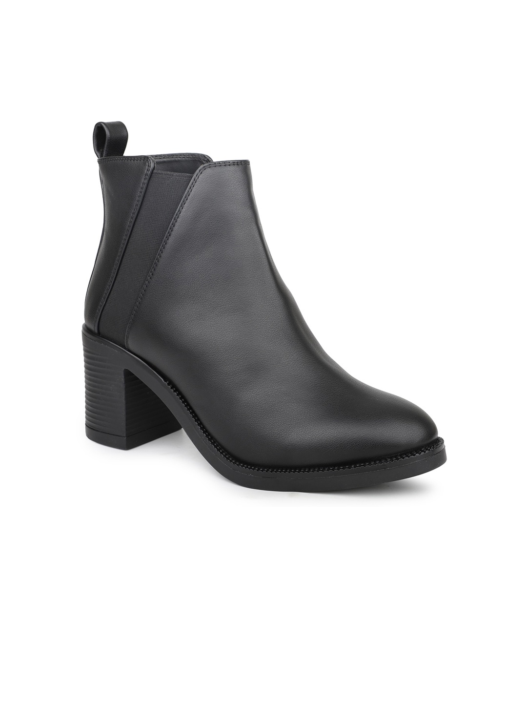 

Inc 5 Women Mid Top Block Heels Chelsea Boots, Black