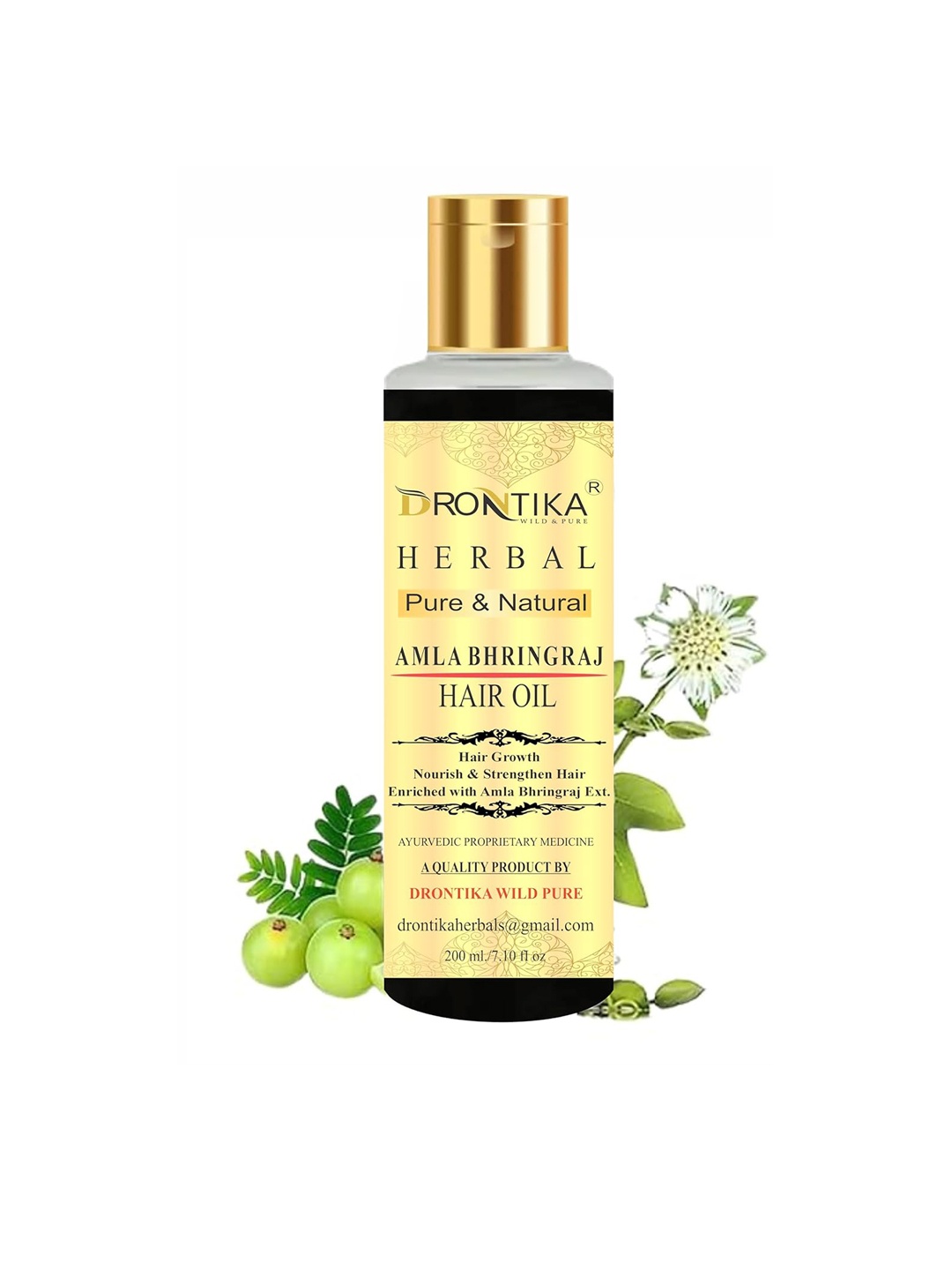 

DRONTIKA Amla Bhringraj Oil For Hair Growth - 200ml, Yellow