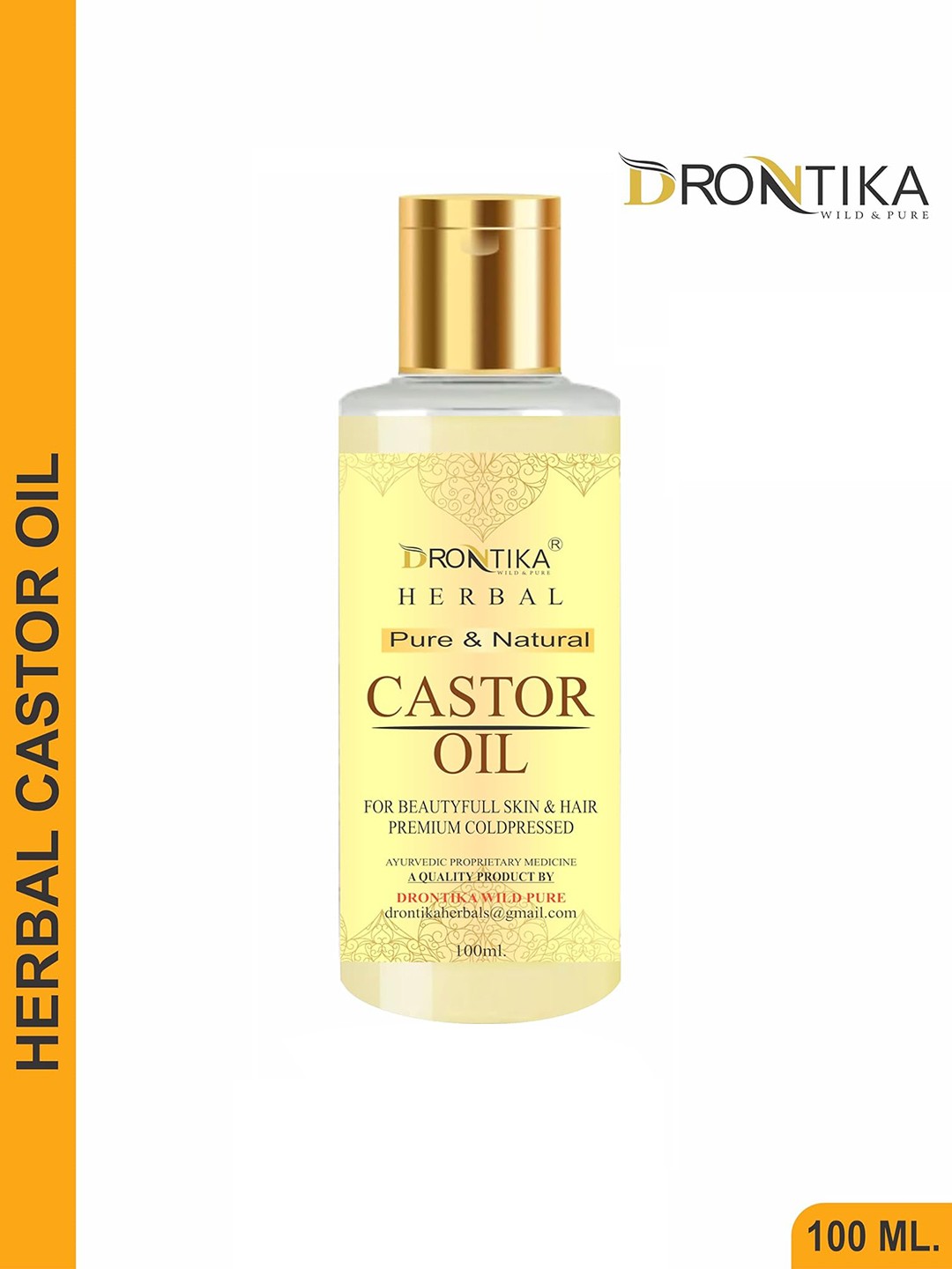 

DRONTIKA Herbal Castor Oil For Hair Fall - 100ml, Off white