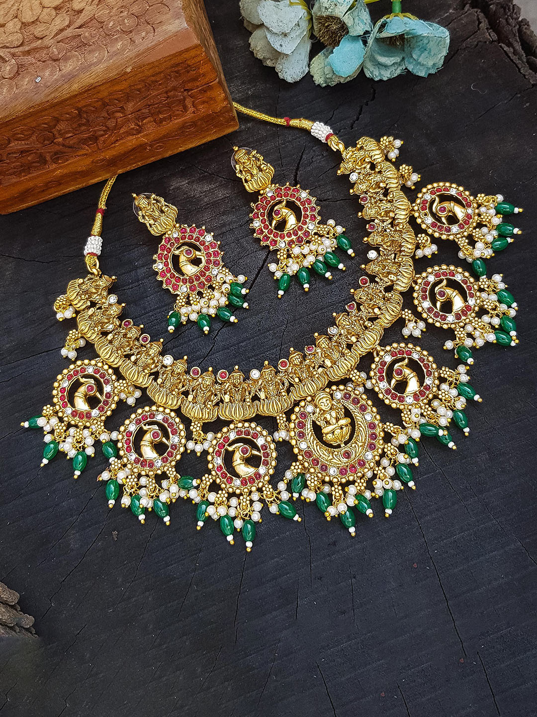 

GRIIHAM Gold-Plated CZ Studded Jewellery Set