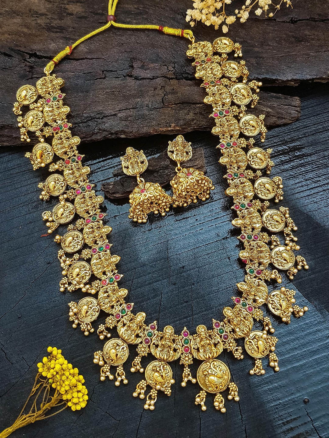 

GRIIHAM Gold-Plated CZ Studded Jewellery Set