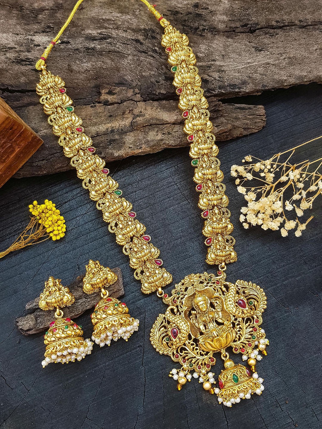 

GRIIHAM Gold-Plated CZ Studded Jewellery Set