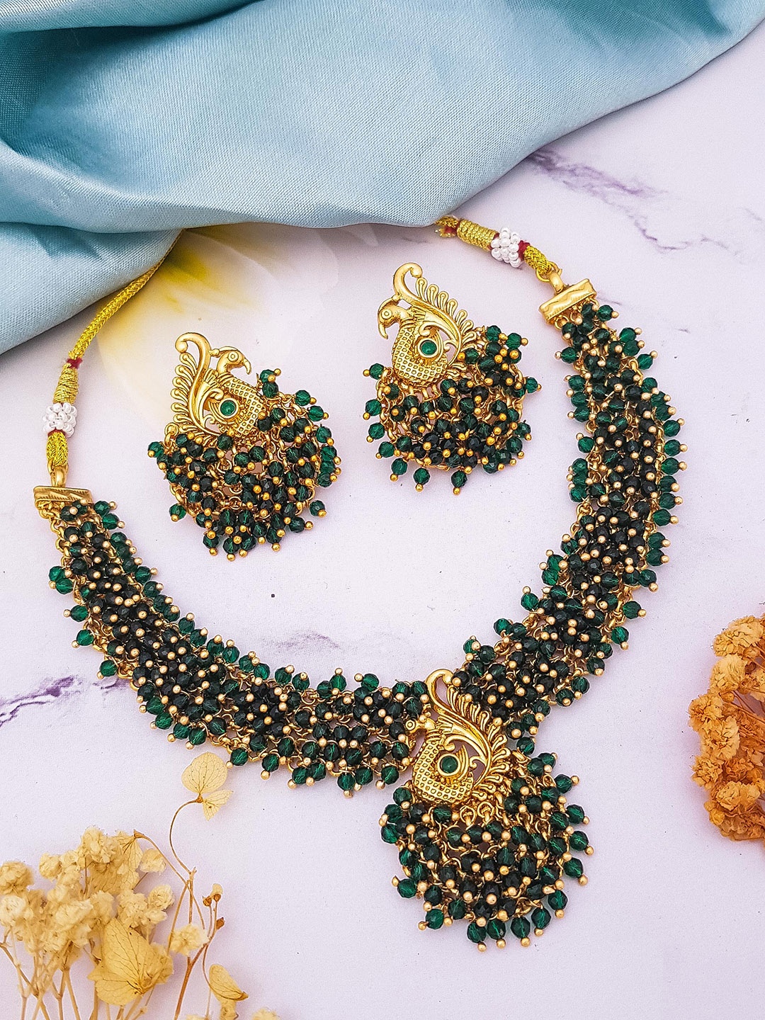 

GRIIHAM Gold-Plated CZ Studded Jewellery Set