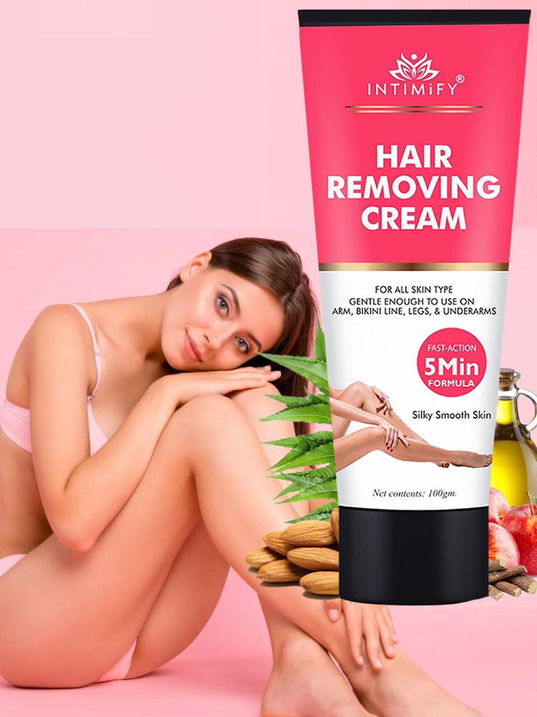 

INTIMIFY Hair Removing Cream For Silky Smooth Skin - 100g, White