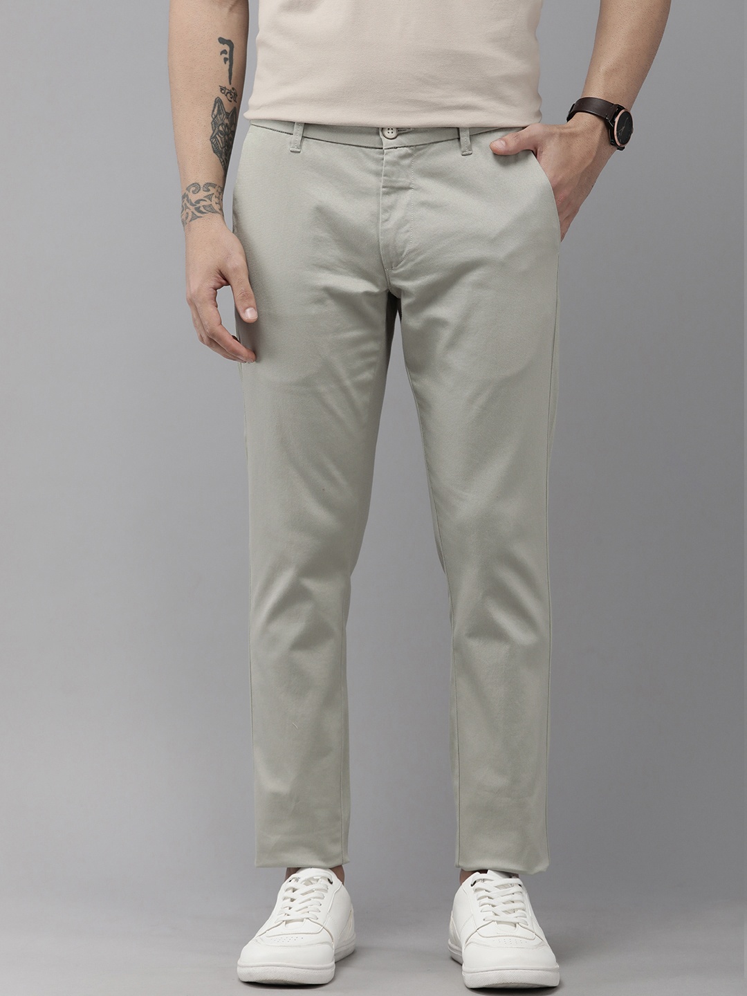 

U.S. Polo Assn. Men Slim Fit Trousers, Grey