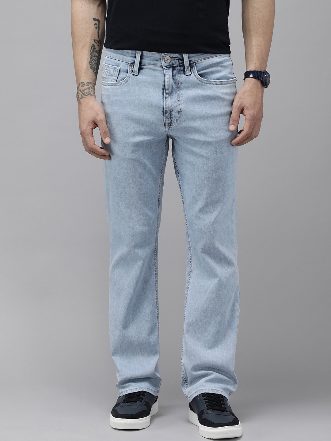 

U.S. Polo Assn. Denim Co. Men Bootcut Stretchable Jeans, Blue