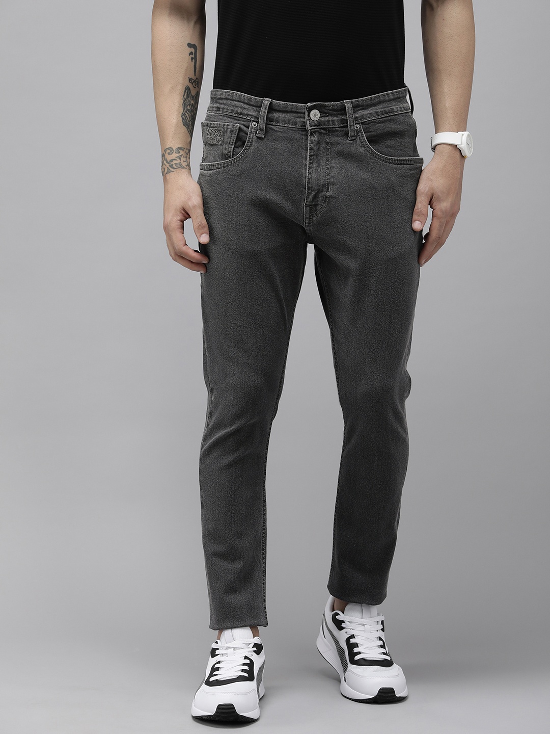 

U.S. Polo Assn. Denim Co. Men Slim Fit Stretchable Jeans, Charcoal