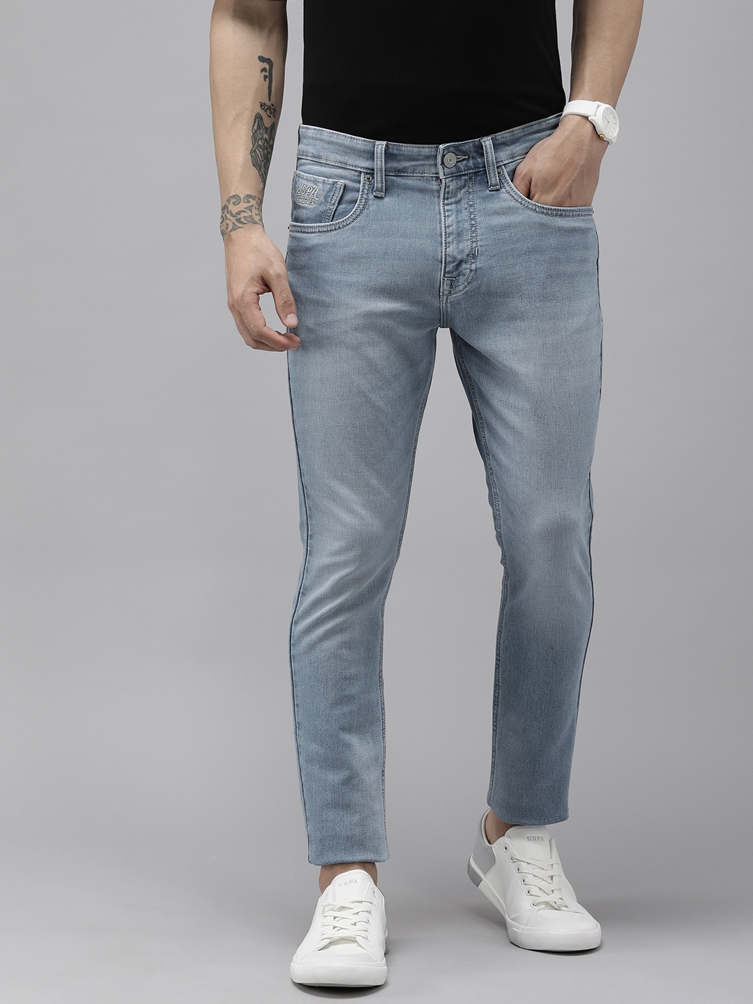 

U.S. Polo Assn. Denim Co. Men Heavy Fade Stretchable Jeans, Blue