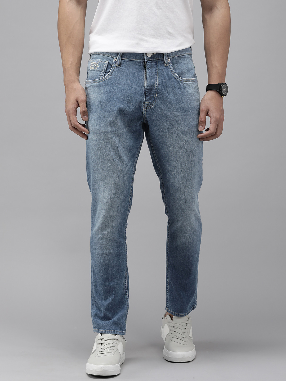 

U.S. Polo Assn. Denim Co. Men Heavy Fade Printed Stretchable Jeans, Blue