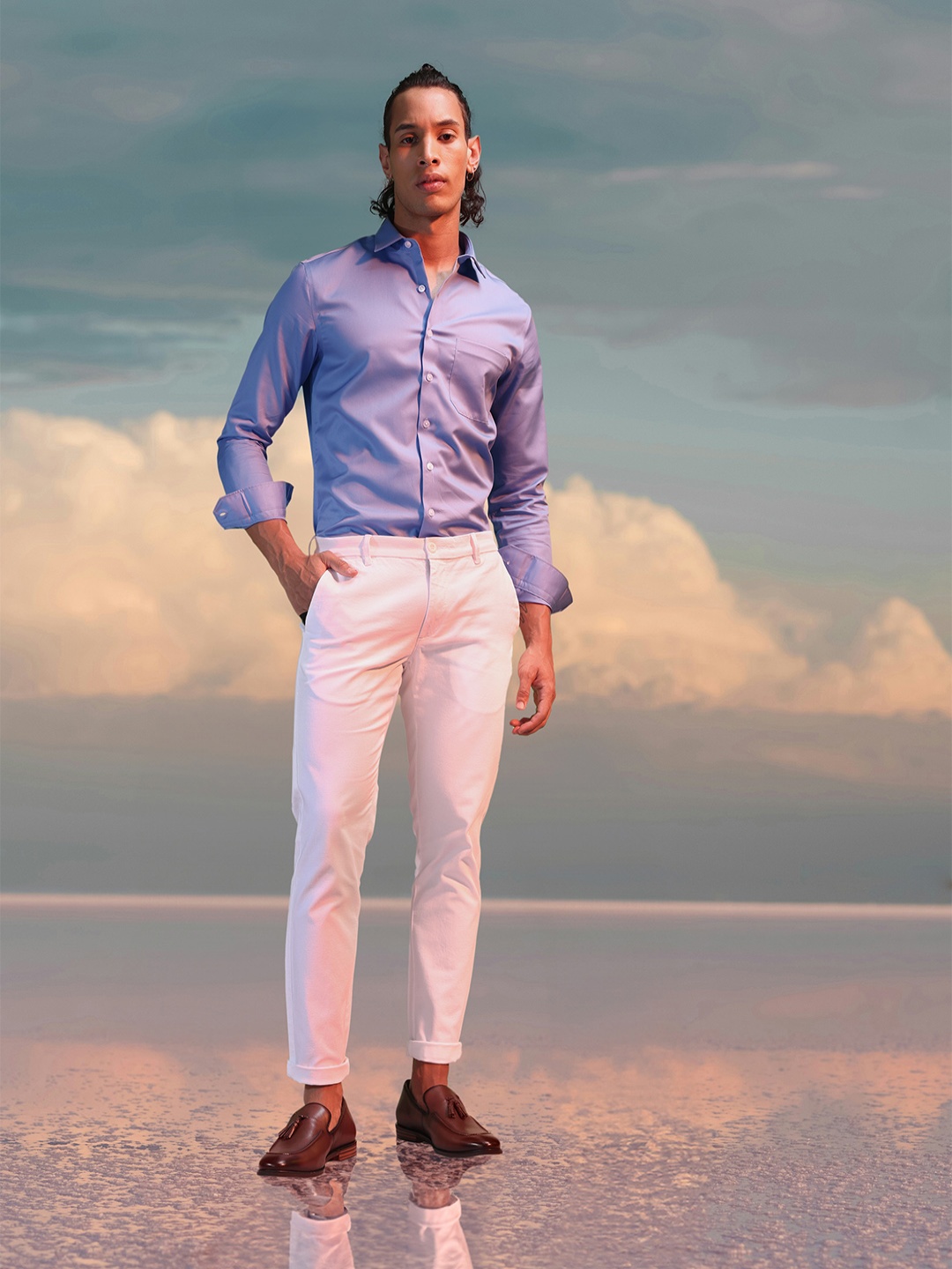 

U.S. Polo Assn. Men Slim Fit Trousers, White