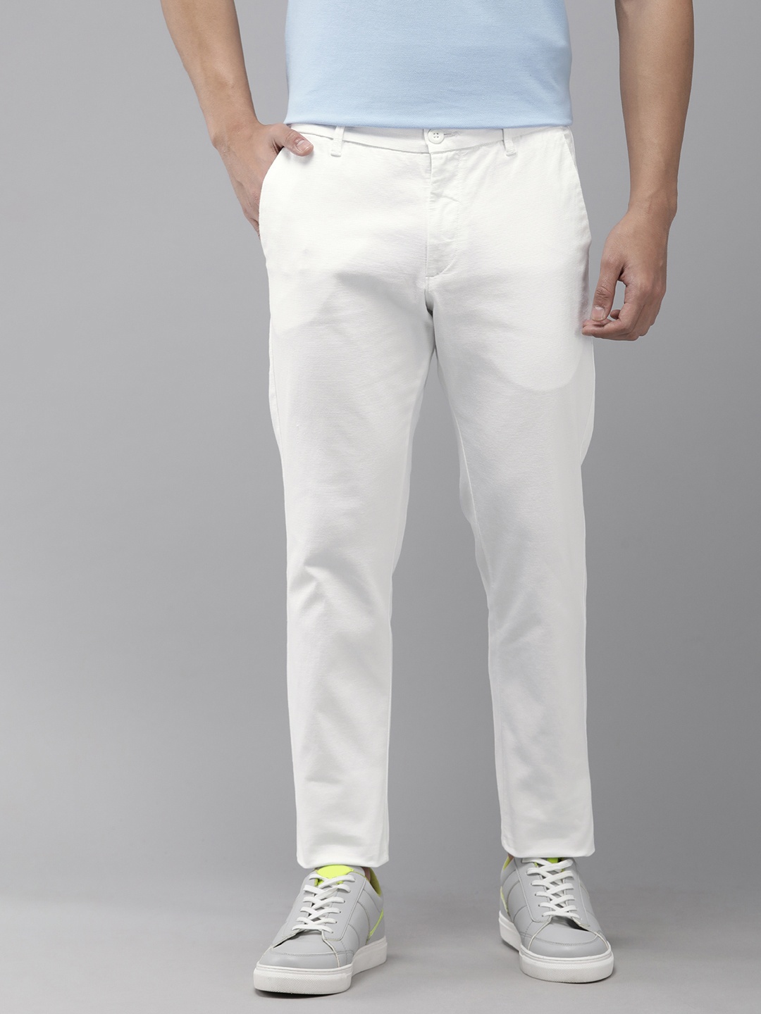 

U.S. Polo Assn. Men Slim Fit Trousers, White