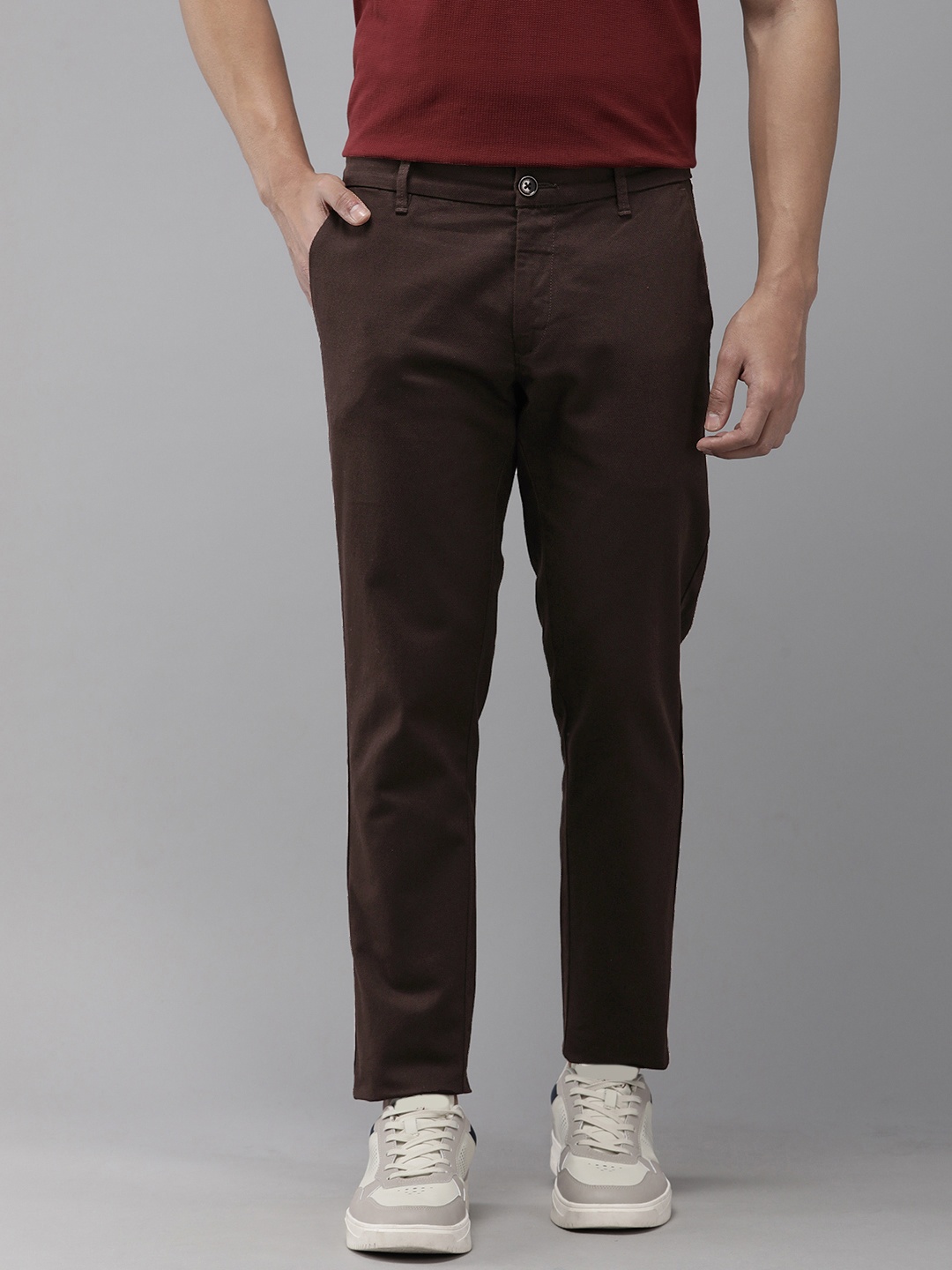 

U.S. Polo Assn. Men Slim Fit Trousers, Brown