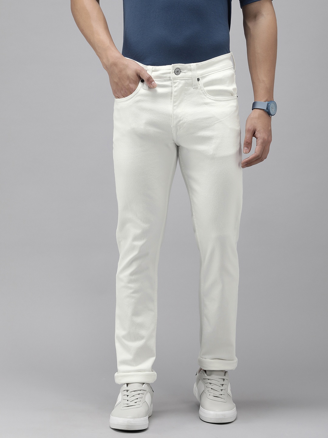 

U.S. Polo Assn. Denim Co. Men Skinny Fit Stretchable Jeans, White
