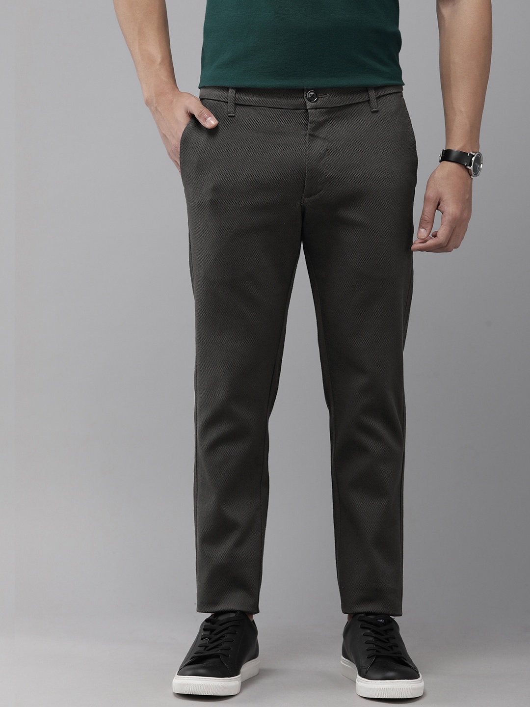 

U.S. Polo Assn. Men Slim Fit Trousers, Charcoal