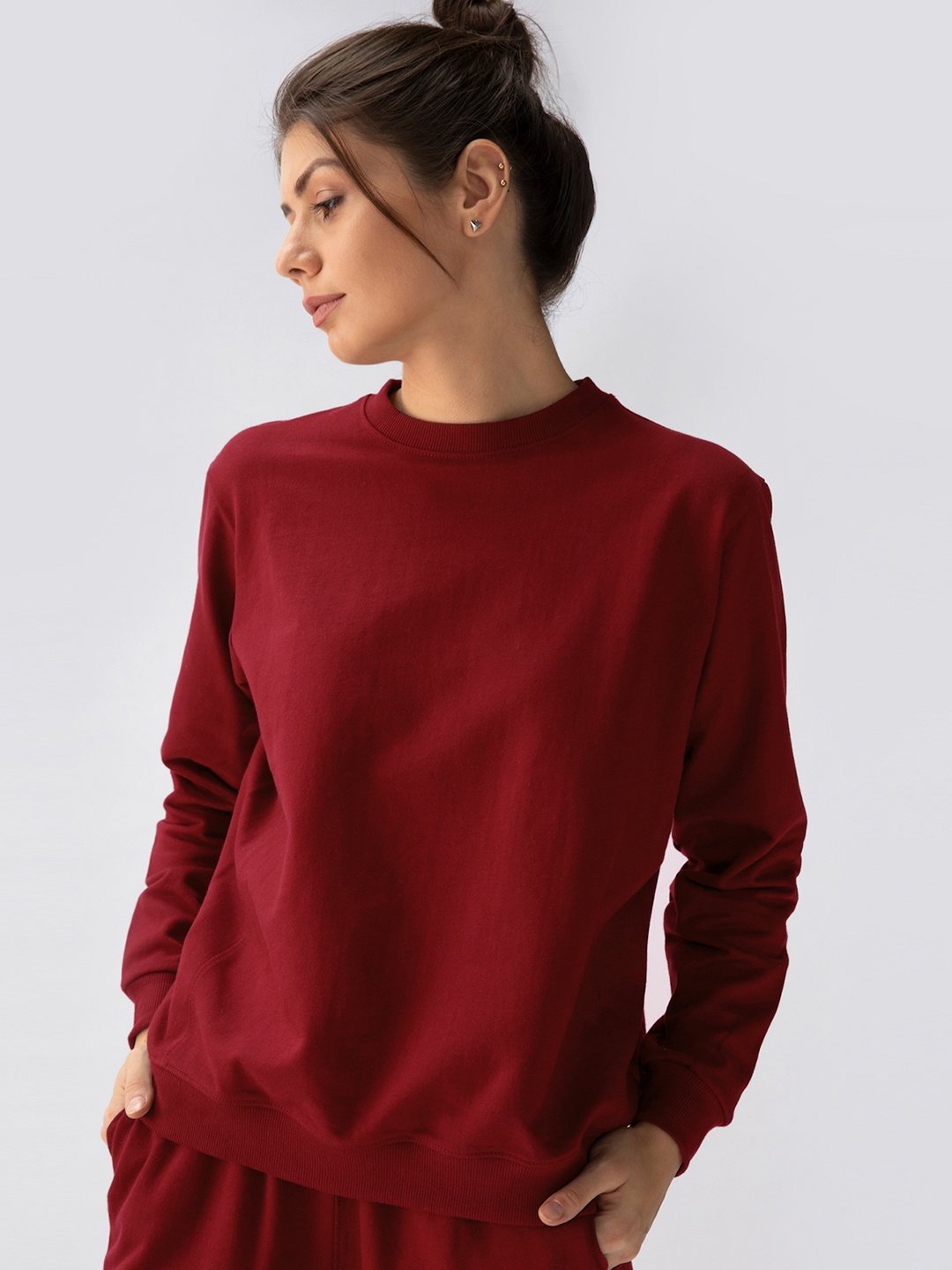 

Saltpetre Organic Cotton Pullover, Maroon