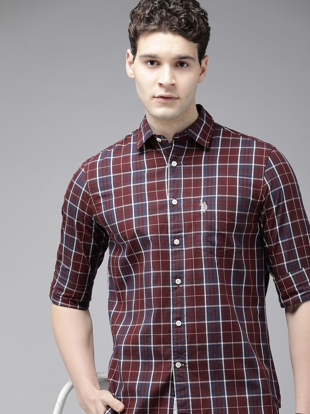 

U.S. Polo Assn. Tailored Fit Pure Cotton Shirt, Brown