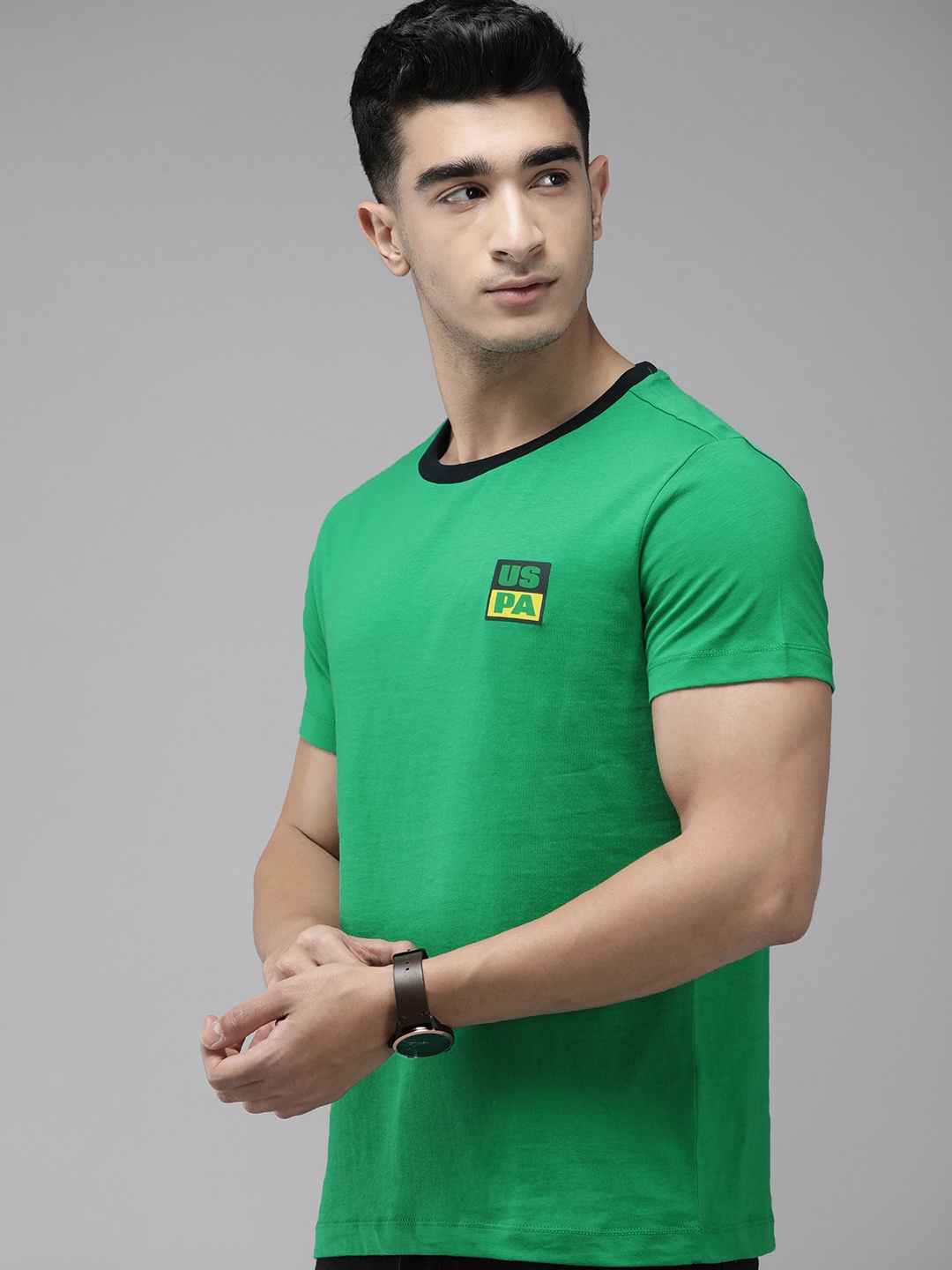

U.S. Polo Assn. Pure Cotton Slim Fit T-shirt, Green