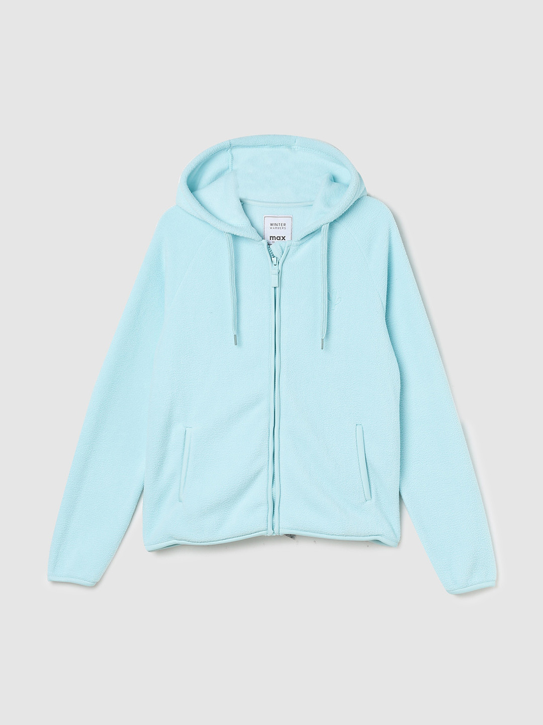 

max Girls Front Open Hooded Sweatshirt, Blue