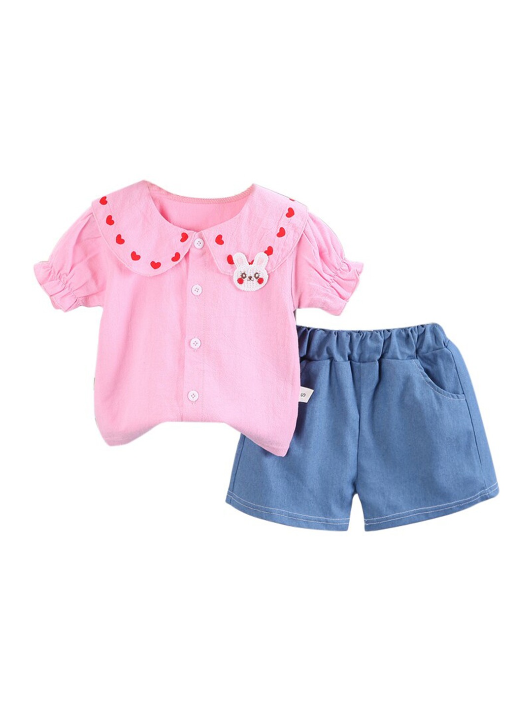 

StyleCast Girls Pink Embroidered Top With Shorts