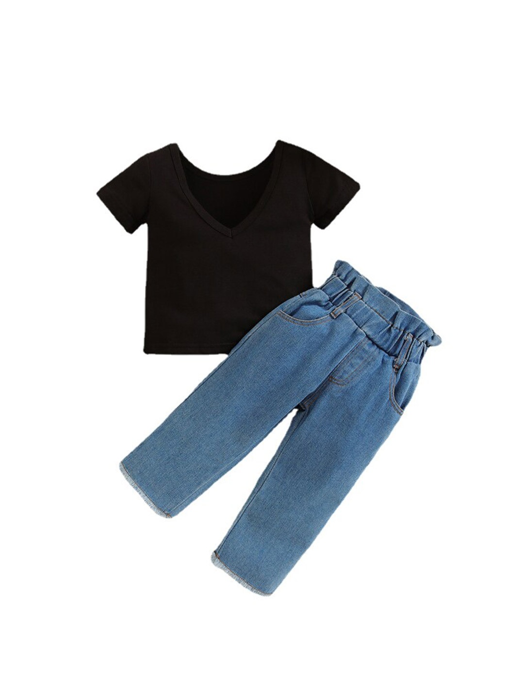 

StyleCast Girls Black T-shirt with Trousers