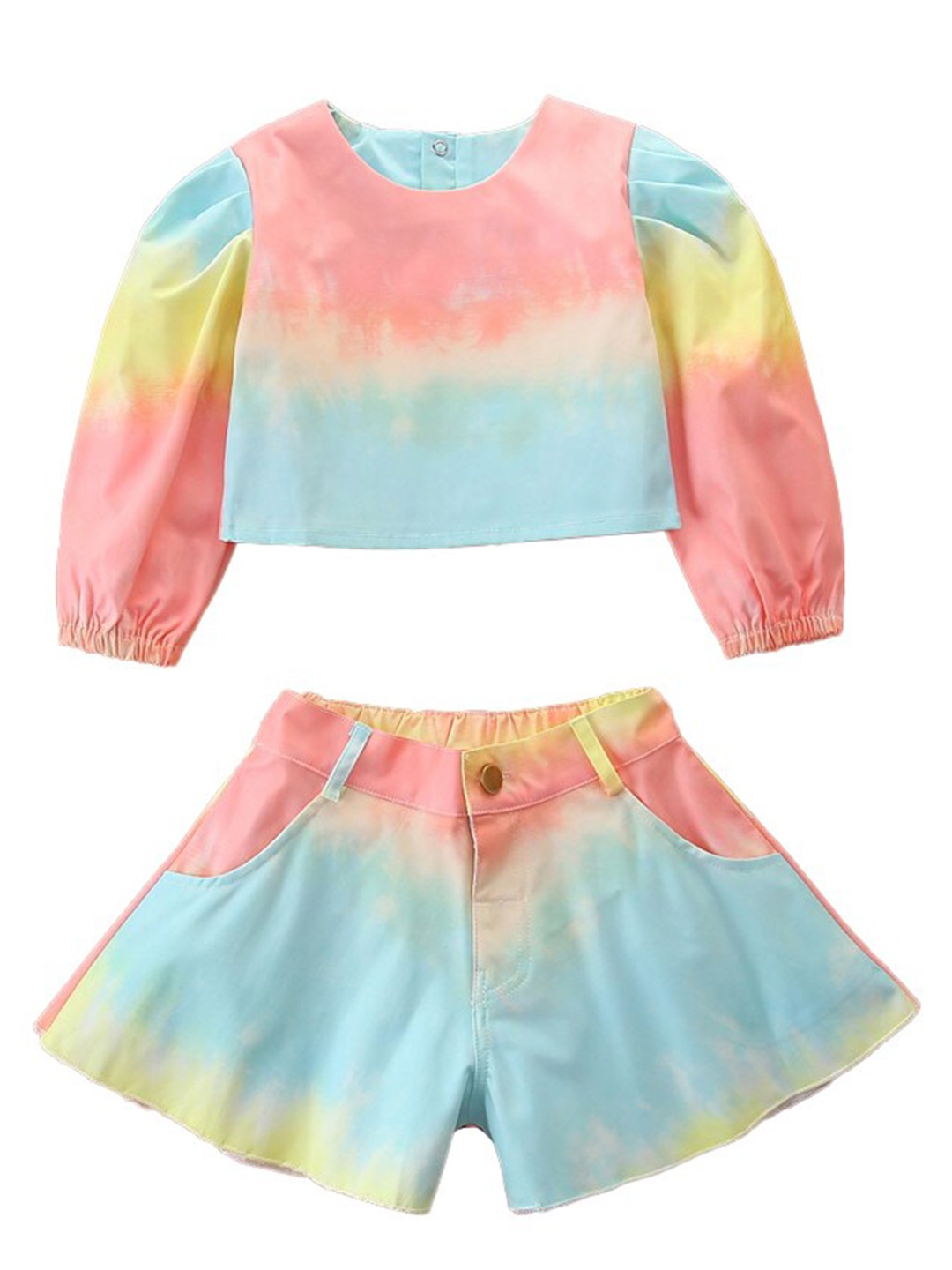 

StyleCast Girls Dyed Top with Shorts, Blue