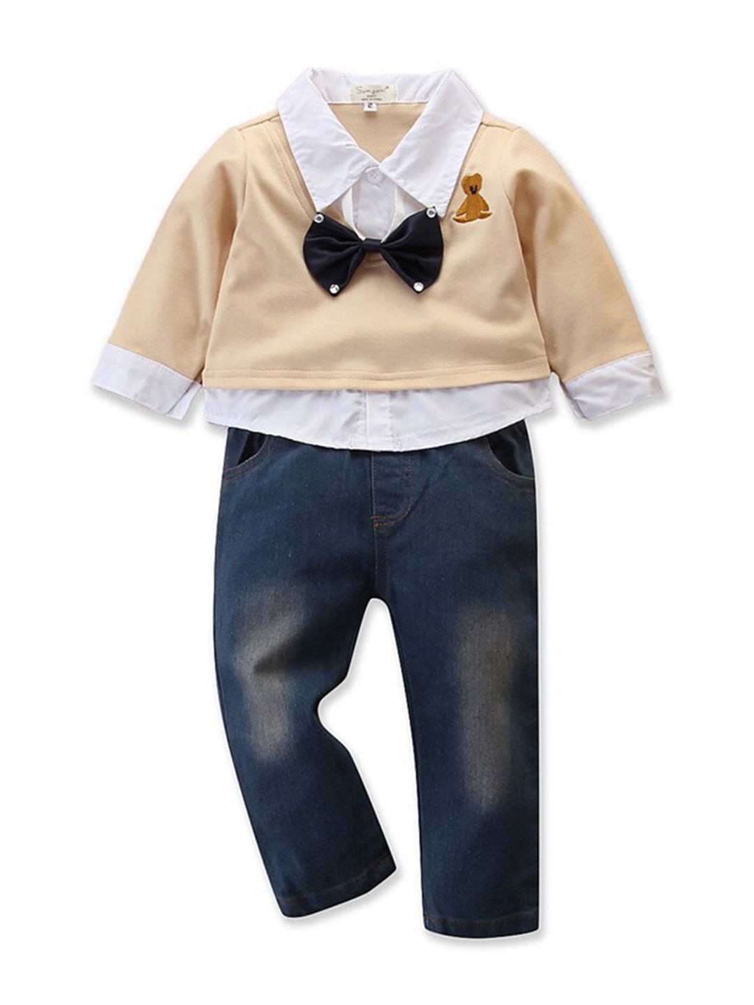 

StyleCast Boys Shirt with Trousers, Beige