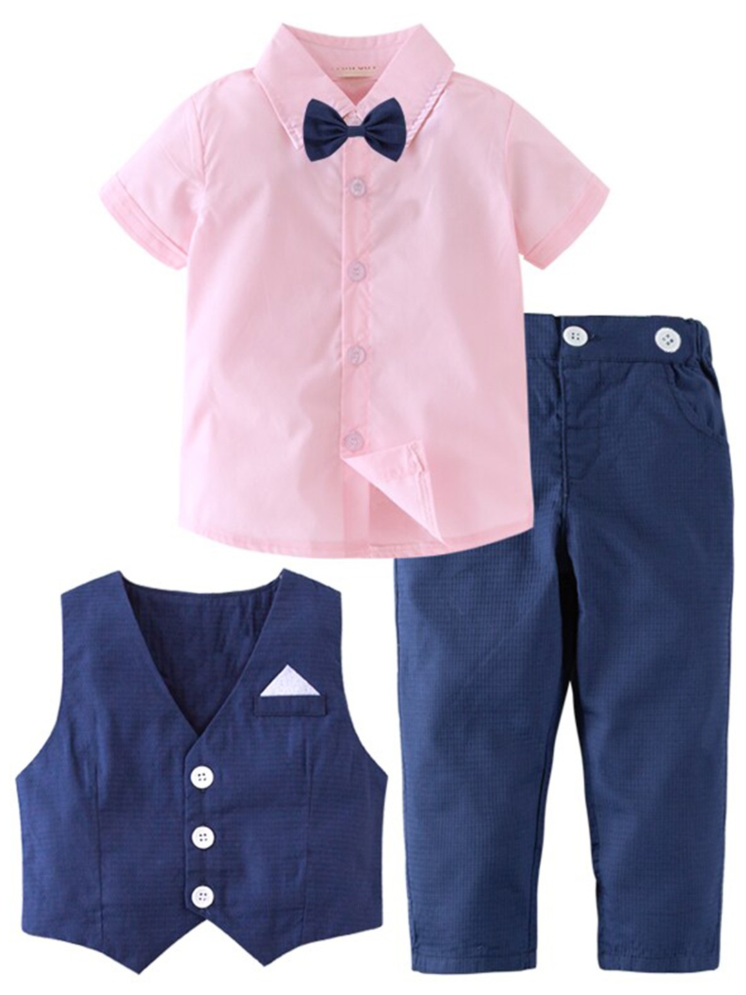 

StyleCast Boys Pink V-Neck Single Breasted 3 Piece Suit
