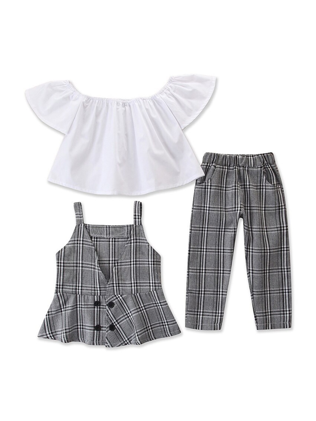 

StyleCast Girls White Top With Pyjamas