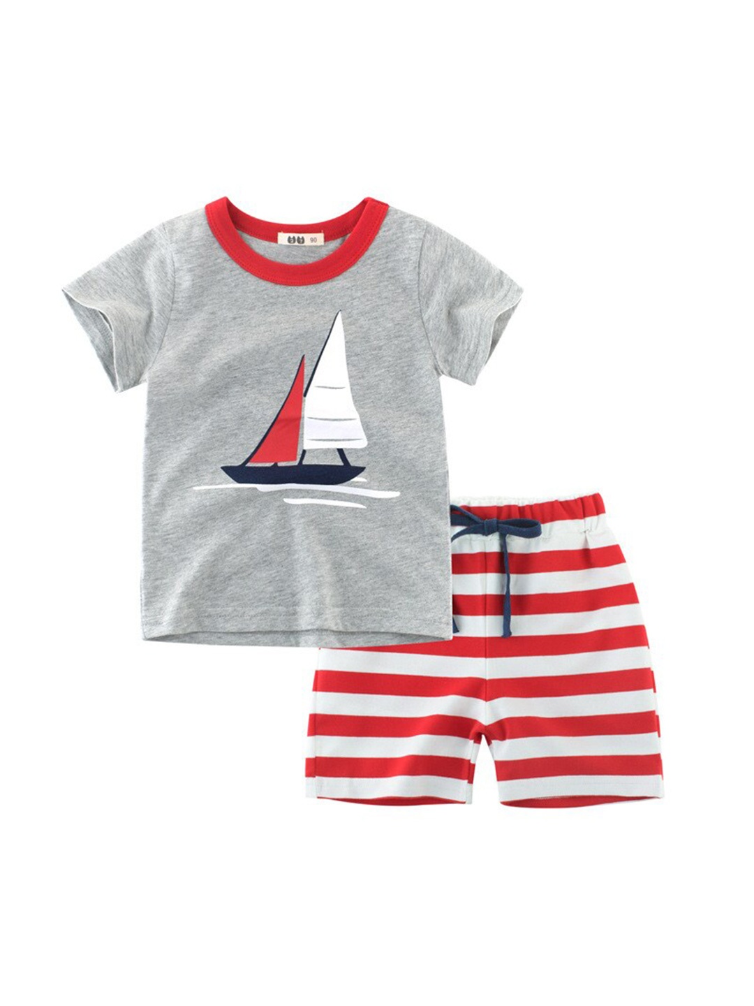 

StyleCast Boys Grey Printed T-shirt with Shorts