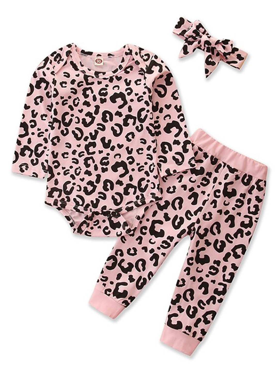 

StyleCast Infants Girls Pink Printed Bodysuit With Joggers