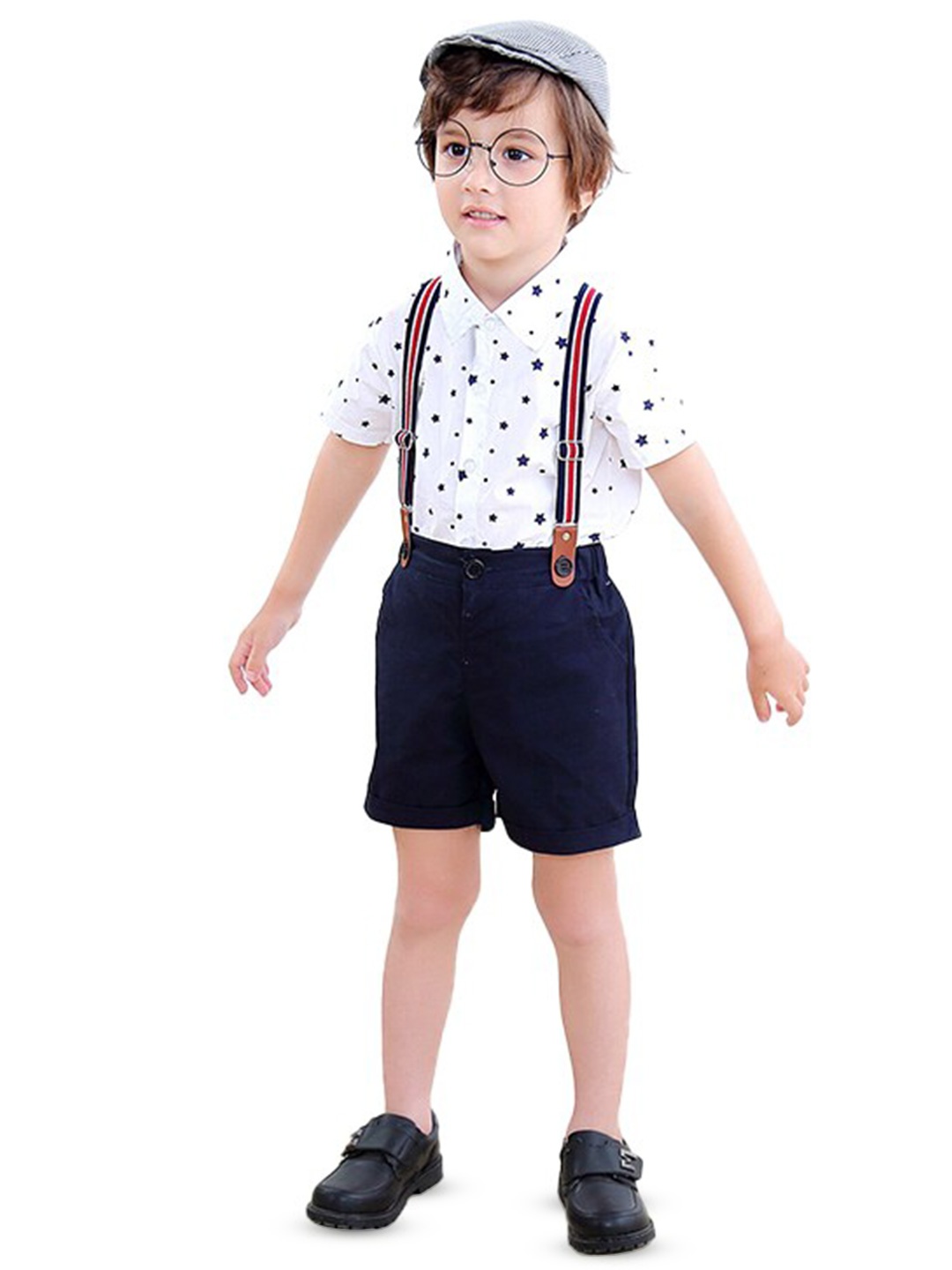 

StyleCast Boys White Printed Shirt With Shorts