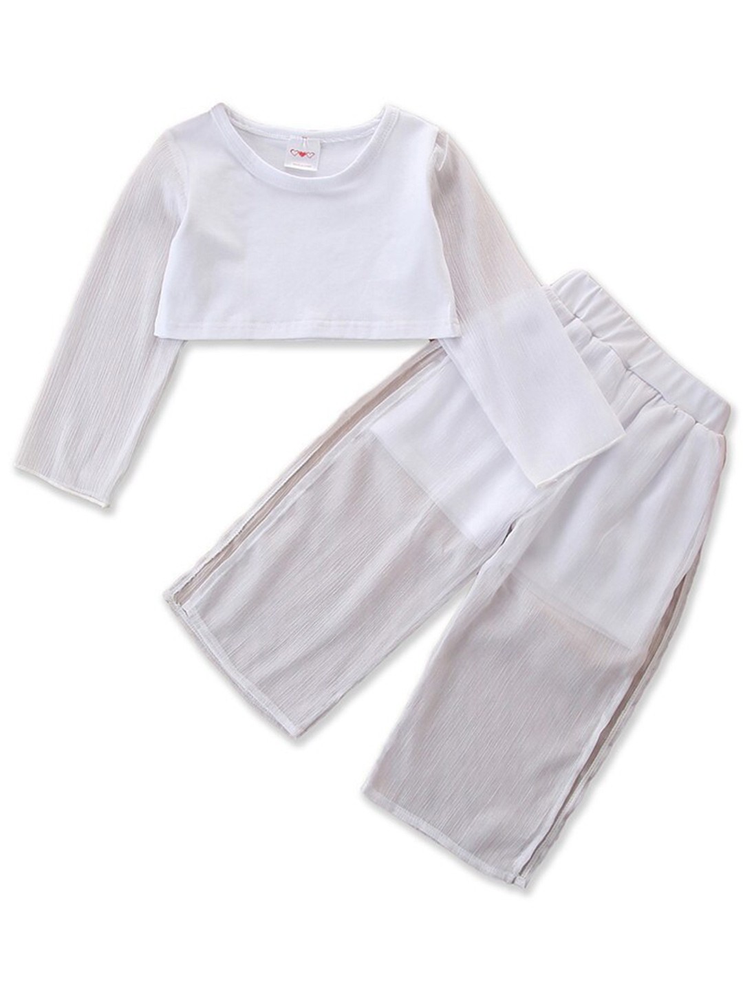 

StyleCast Girls White Crop Top with Palazzos