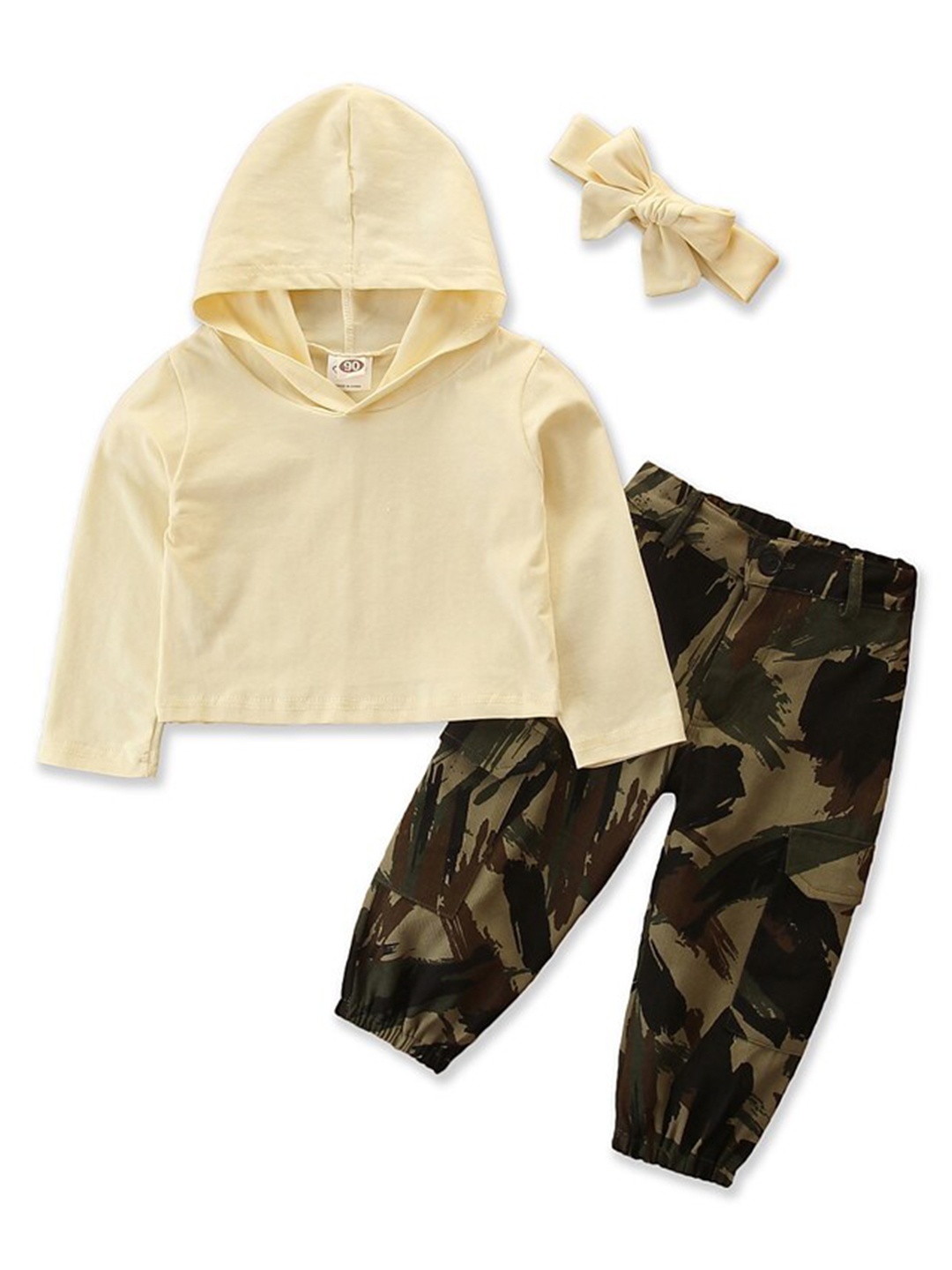 

StyleCast Girls Beige Hooded Sweatshirt with Pyjamas
