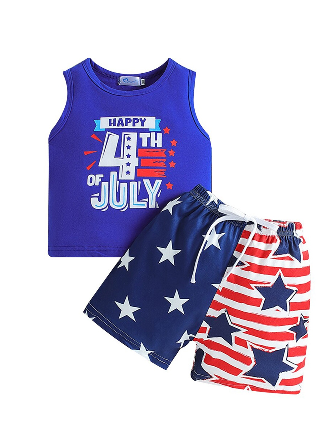 

StyleCast Boys Blue Printed Top with Shorts