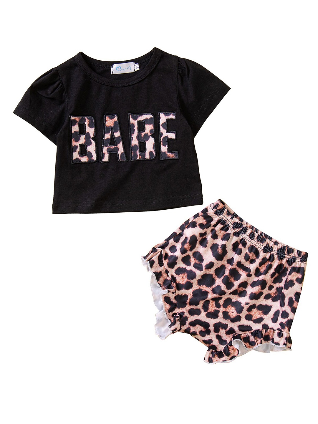 

StyleCast Infants Girls Black Printed T-shirt with Shorts